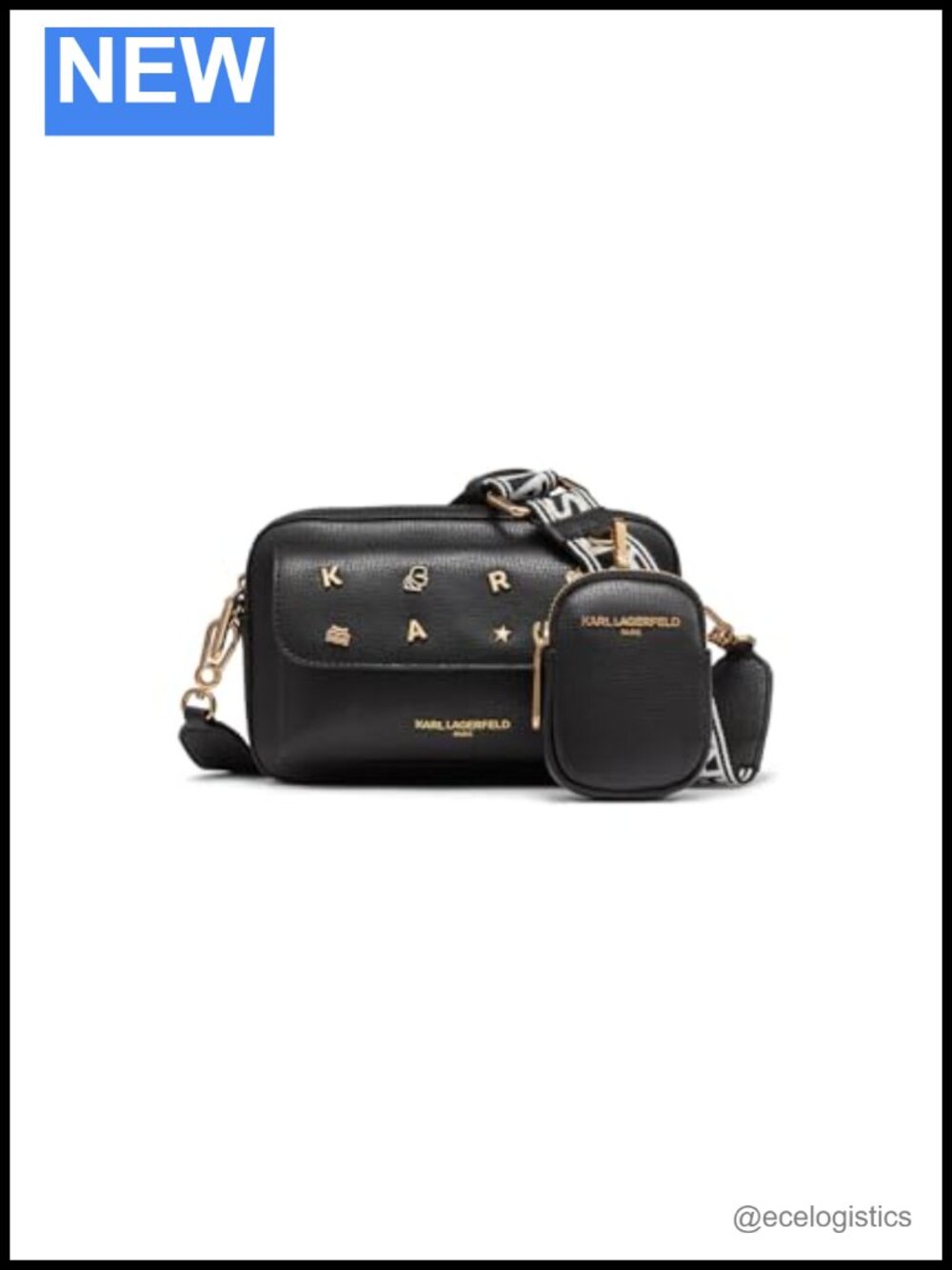 Satchel Crossbody Bag with Detachable Pouch, PVC, Everyday Handbag